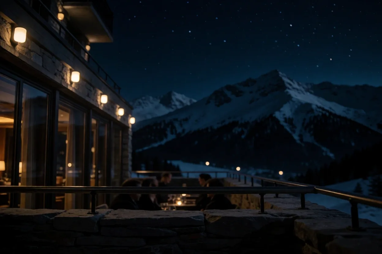 Panorama nocturne en Savoie